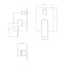 concealed bath and shower mixer Omnires Parma chrome/white (PM7435CRB)