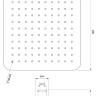 overhead shower Omnires Slimline black mat 20x20 cm (WG220/OBL)