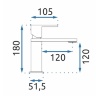 Mezclador de lavabo Rea Flip negro (REA-B2005)