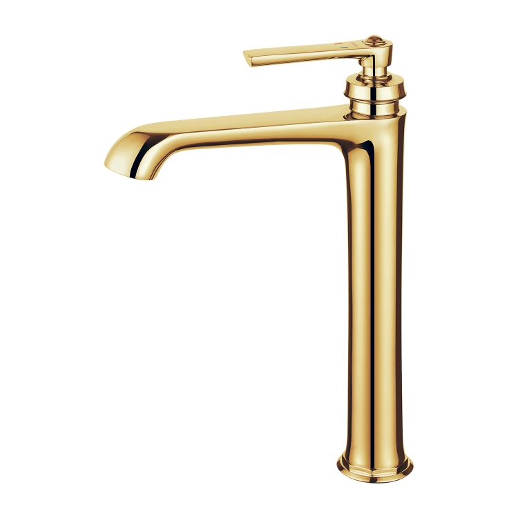 Omnires Armance gold washbasin mixer, high (AM5213GL)