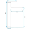 Rea Foss nickel high basin mixer (REA-B5318)