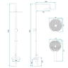Sistema de ducha Rea Salton Gold (REA-P2407)
