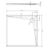 Omnires Stone 90x90 (STONE90/KBL) tray