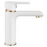 Mezclador de lavabo Rea Bloom blanco/dorado (REA-B9919)
