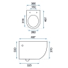 toilet Rea Carlo suspended, duroplast seat slow-falling slim black mat (REA-C8405) markdown