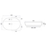 Lavabo Rea Aura 60,5x40,5 blanco (REA-U7900)