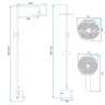 shower system Rea Avalon tytan (REA-P2401)