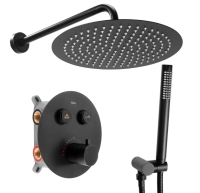 Conjunto de ducha empotrado Rea Lungo negro (REA-P8549)