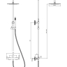 Omnires Y Brushed Copper Shower System (Y1244MCPB)