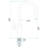 смеситель для кухни Rea Master с выдвижным изливом brushed nickel (REA-B7205)