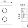 concealed bath and shower mixer Omnires Y chrome (Y1236/KROCR)