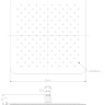 overhead shower Omnires Ultra Slimline chrome 40x40 cm (WGU240CR)