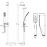 shower set Omnires Siena chrome/white (SIENA-SCRB)