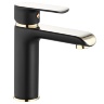 Mezclador de lavabo Rea Bloom negro/dorado (REA-B9933)