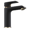 Mezclador de lavabo Rea Bloom negro/dorado (REA-B9933)