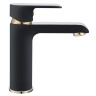 Mezclador de lavabo Rea Bloom negro/dorado (REA-B9933)