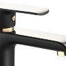 Mezclador de lavabo Rea Bloom negro/dorado (REA-B9933)