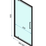 shower door Rea Rapid Swing 90x195 safety glass, transparent, chrome (REA-K5606)