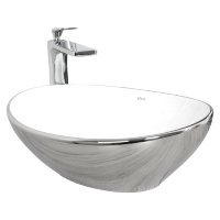 Lavabo Rea Sofia 34,5x40,9 plata/blanco (REA-U0420)