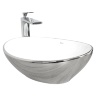 washbasin Rea Sofia 34.5x40.9 silver/white (REA-U0420)