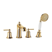 Mezclador de baño Omnires Armance Gold de 4 orificios con termostato (AM5232GL)