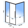 Cabina de ducha Rea Solar 90x90, cristal de seguridad, transparente (REA-K6412)