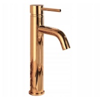 Mezclador de lavabo Rea Lungo oro rosa alto (REA-B6321)