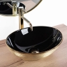 washbasin Rea Sofia 41x33,5 black gold brush (REA-U3310)