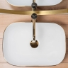 Lavabo Rea Belinda 33x46,5 blanco/oro cepillado (REA-U7422)