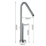 Mezclador de lavabo Rea Moris negro, alto (REA-B4833)