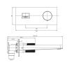 Mezclador de lavabo empotrado Omnires Contour, cobre cepillado (CT8015CPB)