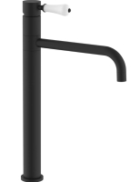 Mezclador de lavabo Rea Serra negro mate, alto (REA-B1142)
