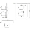 concealed shower system with thermostat Omnires Parma chrome/white (SYSPM17ACRB)