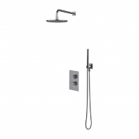 Kit de ducha empotrada con termostato Omnires Contour cromado (SYSCT11CR)