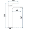 washbasin mixer Rea Argus black (REA-B6211)