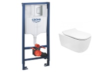Inodoro Rea Mateo Rimless + instalación Grohe Rapid SL, llave (REA-C1258 + 38772001)