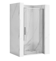 Puerta de ducha Rea Rapid Swing 100x195, cristal de seguridad, transparente, cromado (REA-K5607)