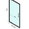 shower door Rea Rapid Swing 100x195 safety glass, transparent, chrome (REA-K5607)