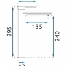 Mezclador de lavabo alto de titanio Rea Storm (REA-B4584)