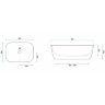 Lavabo Rea Belinda 33x46,5 blanco/oro (REA-U8736)
