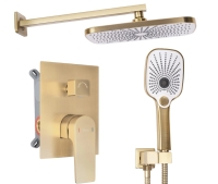 Juego de ducha empotrado Rea Moby dorado cepillado (REA-P2403)
