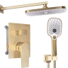 Juego de ducha empotrado Rea Moby dorado cepillado (REA-P2403)