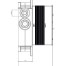 internal part for thermostatic mixer Omnires with 2 outlets (BOXTE2F)