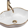 washbasin Rea Pearl 51.5x37.5 gold edge (REA-U0696)