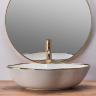washbasin Rea Pearl 51.5x37.5 gold edge (REA-U0696)