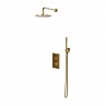 concealed shower system with thermostat Omnires Contour brushed gold (SYSCT11GLB)