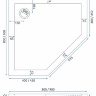 Cabina de ducha Rea Hex 90x90 cristal de seguridad, transparente (REA-K8979)