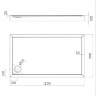 Omnires Camden tray 70x120 (CAMDEN70/120/PBP)