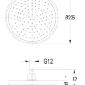 Ducha fija Omnires Armance cromo 22,5 cm (WGARMANCECR)