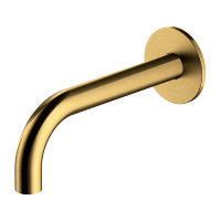 Caño de pared Omnires Y en oro cepillado (WDYGLB)